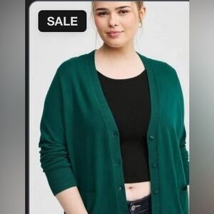 Women's Green Cardigan Sweater New with Tags Torrid